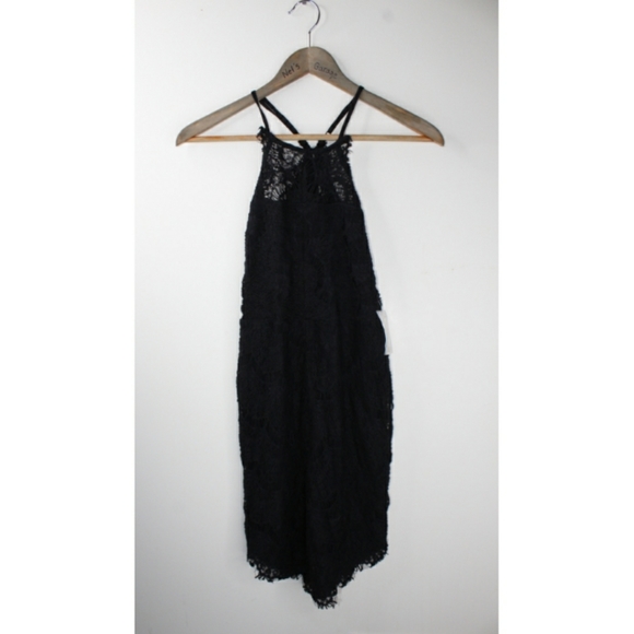 NWOT Free People She's Got It Lace Black Dress XS - Picture 5 of 8